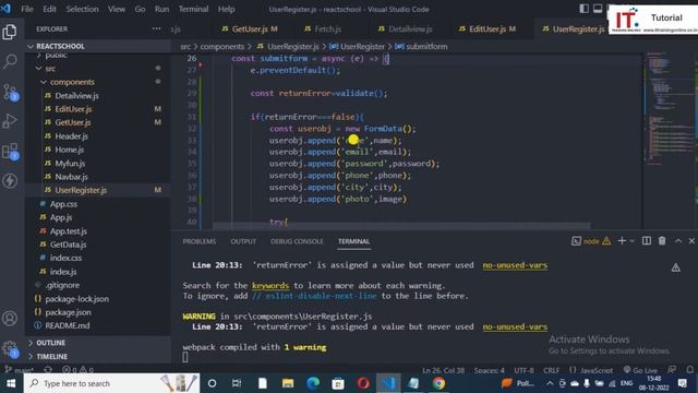 React JS Tutorial for beginners Hindi 2022 Part - 24 | Form validation #reactjstutorial #react смотреть онлайн