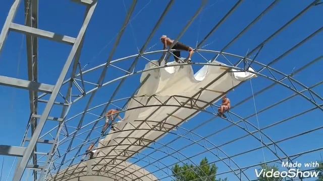 Тентовый , комбинированный ангар