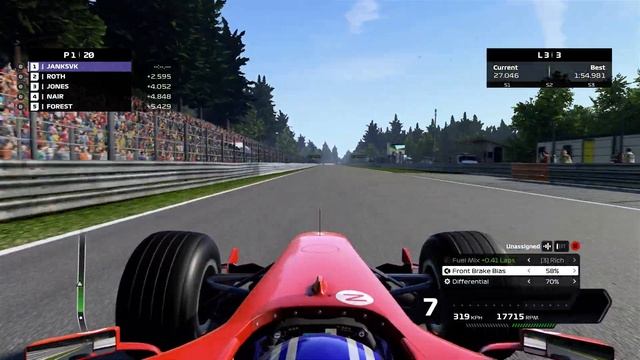 F1 game 2020. Ferrari 2004 F2004. Circuit de Spa-Francorchamps. смотреть онлайн