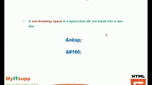 Complete HTML5 p: 8 - A | Adding Space | Urdu/Hindi | MyITsupp смотреть онлайн