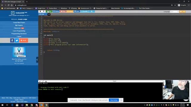connecting to onlinegdb смотреть онлайн