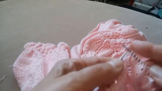 Летняя кофточка Жемчужная рапсодия связанная спицами МК Часть 2 смотреть онлайн