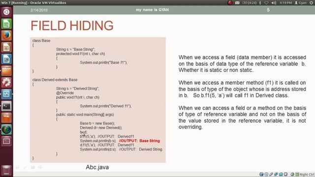 Inheritance in Java | #7 | Field Hiding in Java смотреть онлайн