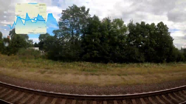 Поезд Калининград - Черняховск. Вид из окна 60fps смотреть онлайн