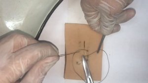 Шов Ревердена-Мультановского, surgical suture (техника наложения непрерывного шва с ассистентом)