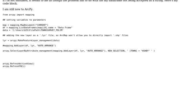 GIS: AssertionError in adding lyr file смотреть онлайн