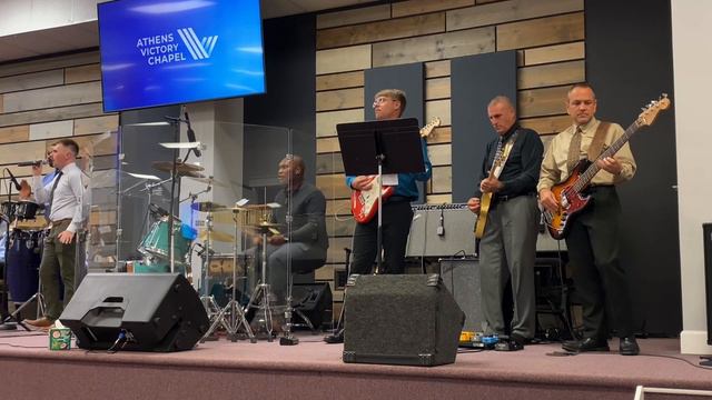"Goodbye World" 11/15/23 Athens Victory Chapel worship service, Fender Jazz V Bass Guitar смотреть онлайн