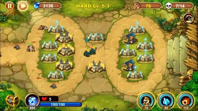 Castle TD 5-3 HARD, 3 STARS!! Walkthrough смотреть онлайн