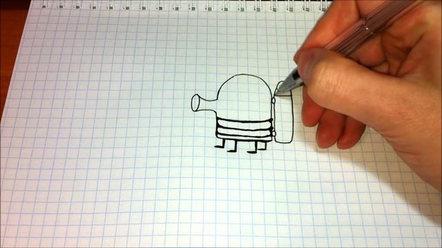 Простые рисунки #321 Дудлик из игры Doodle Jump смотреть онлайн