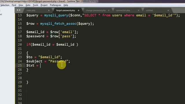 Get password through Email using php смотреть онлайн