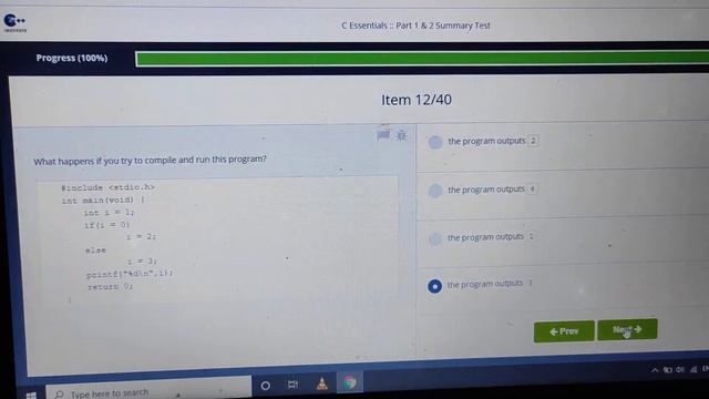 Cisco Programming Essentials in C: Summary TEST 2 (1&2) (CLA) Answers смотреть онлайн