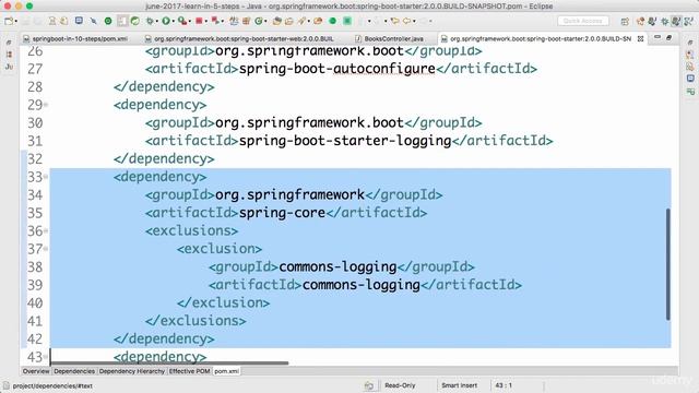 Spring framework Tutorial (097 Step 7 Spring Boot Starter Projects Starter Web and Starter JPA) смотреть онлайн