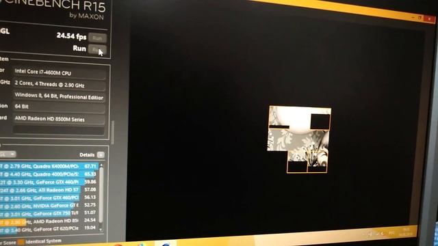 Intel i7 4600M Cinebench R15 + AMD Radeon HD 8500M смотреть онлайн
