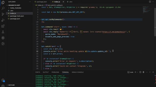 Курс по Grammy JS_ вся БАЗА _ как писать телеграм-ботов на JS