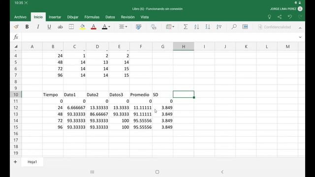 Excel para Android Samsung Galaxy Tab S6 Lite (Gráficas de dispersión, promedios) смотреть онлайн