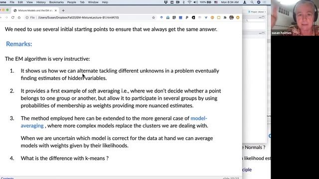 Guest Lecturer: Susan Holmes, Stanford. Intro to expectation maximization and its applications. смотреть онлайн