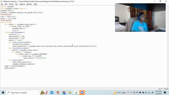 2D Platformer Game In Pygame - Ep 1 | Making A Moving Character! смотреть онлайн