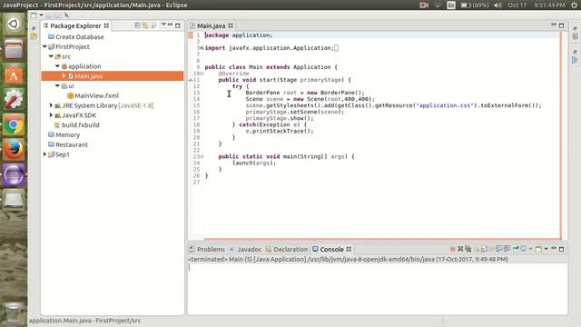 Javafx Tutorial :- load first FXML FILE to main class смотреть онлайн