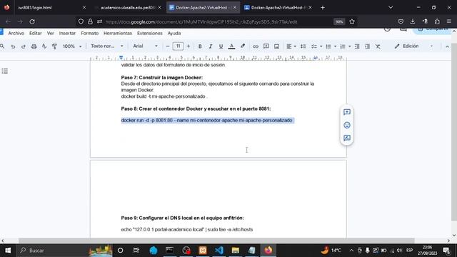Docker Apache2 VirtualHost смотреть онлайн