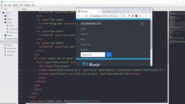 CMS Designing The user interface using Bootstrap | PHP смотреть онлайн