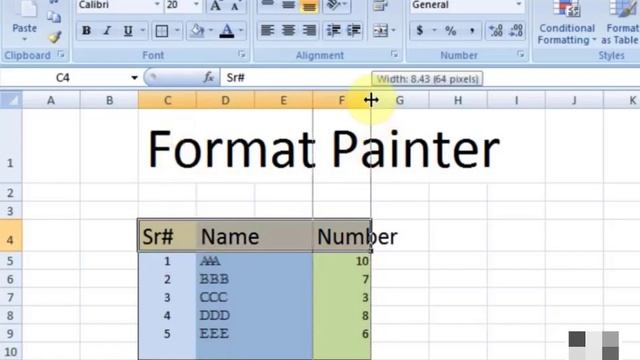 how to Use Format Painter - Microsoft Excel in Urdu/Hindi смотреть онлайн