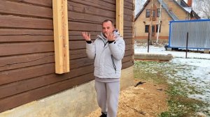 Выравнивание и укрепление стен брусового дома - готовим к утеплению Эковатой