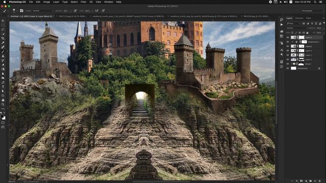 Fantasy Landscape - Photoshop Tutorial !! Manipulation effect !! Matte Painting смотреть онлайн