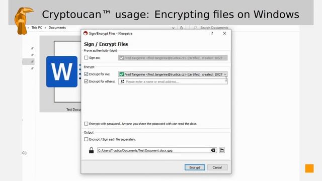 Cryptoucan™ usage: Encrypting files from the context menu смотреть онлайн