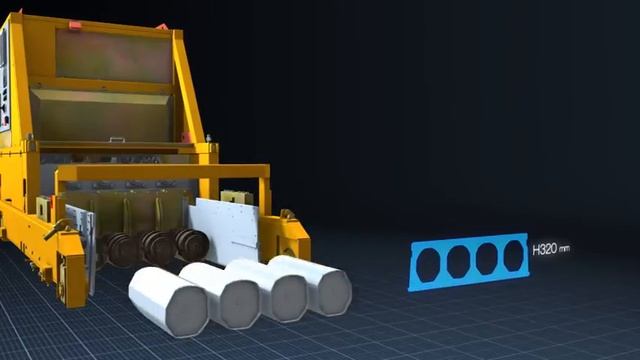 Экструдер Evo Nordimpianti для производства пустотных плит перекрытий