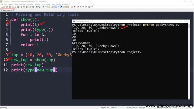 Returning Tuple from Function in Python (Hindi) смотреть онлайн