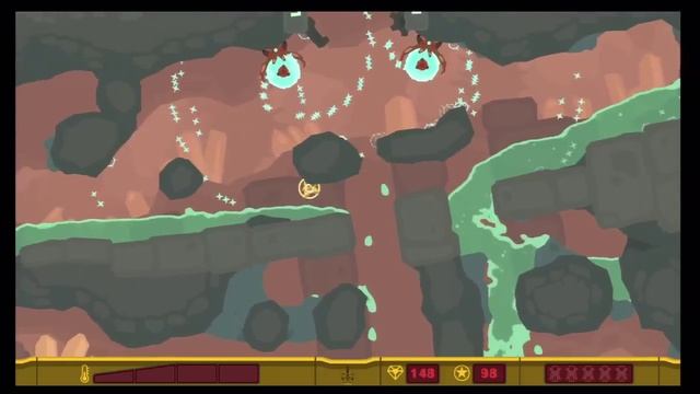 PixelJunk Shooter 2 "Geothermal Activity" All Survivors & Treasure смотреть онлайн