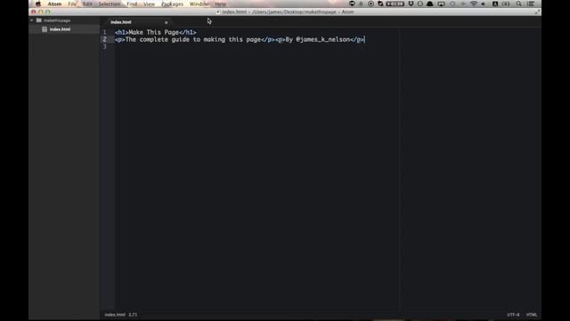 Make Your First Web Page With Atom смотреть онлайн