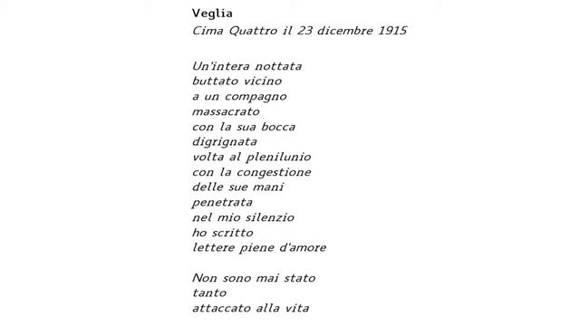 Giuseppe Ungaretti Veglia смотреть онлайн