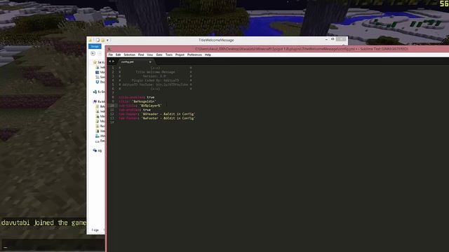 Minecraft "Title Welcome Message" Plugin • TR смотреть онлайн
