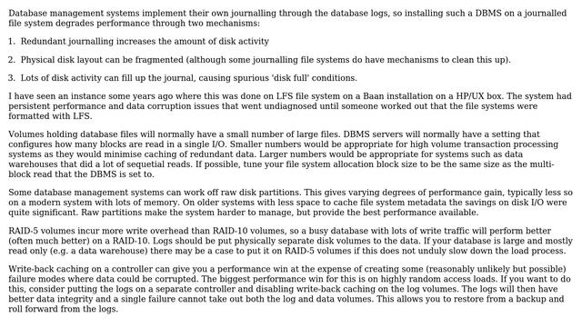 DevOps & SysAdmins: What is the best filesystem for insert performance on PostgreSQL? смотреть онлайн