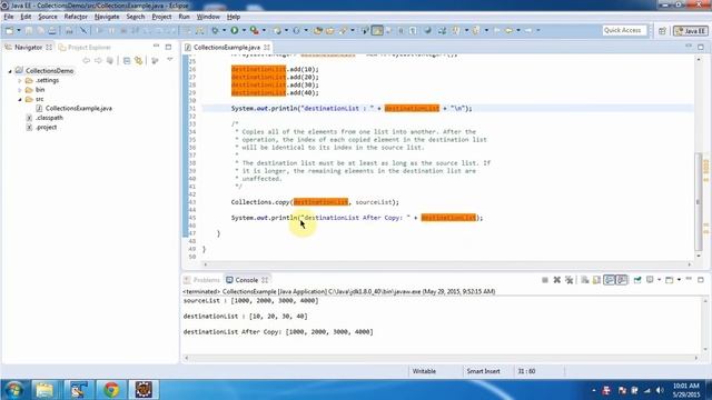Collections (Copy method) | Java Collection Framework смотреть онлайн