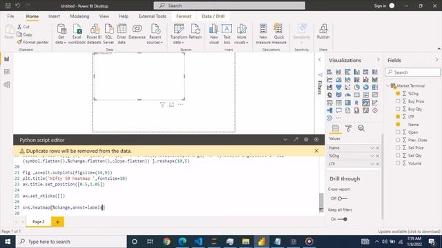 #PowerBI #Python Heatmap chart for stock markets(NIFTY50) смотреть онлайн