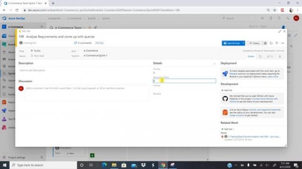 Azure DevOps - Lesson 06 | Azure DevOps Sprint Taskboard | Azure DevOps Sprint Planning and Feature