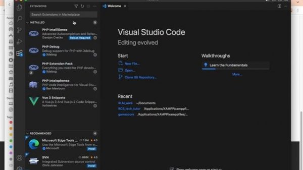 Setup Visual Studio Code & XAMPP for HTML, CSS, JavaScript, PHP etc..