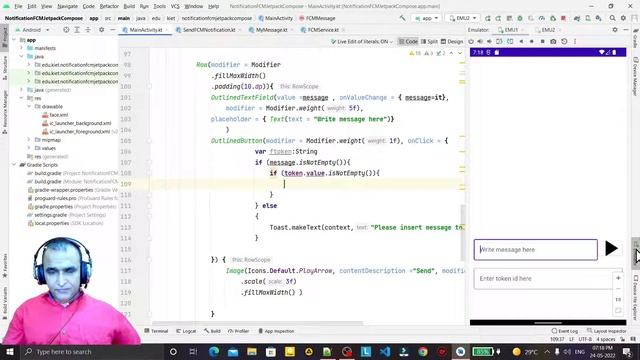 Jetpack Compose -13- Send & Broadcast Firebase Cloud Message from One Device to Another Device смотреть онлайн