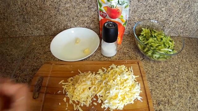 Салат "Нежный" с ветчиной и сыром смотреть онлайн