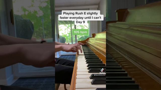 Playing Rush E slightly faster everyday until I can’t - 105 bpm #piano смотреть онлайн