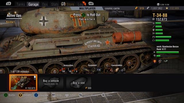 T-34-88 review/why you should BUY IT NOW‼️World of Tanks Xbox1/PS4) смотреть онлайн