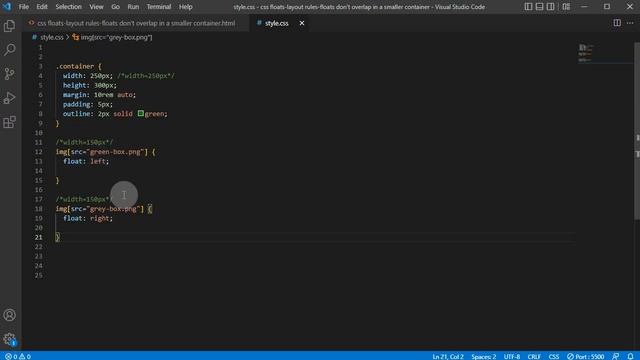 CSS floats - layout rules - floats don't overlap in a smaller container смотреть онлайн