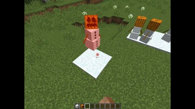 Как сделать снеговика в Minecraft смотреть онлайн