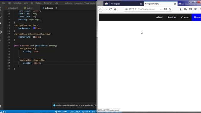 Responsive Navigation Menu | Css and Javasript | No Bootstrap смотреть онлайн