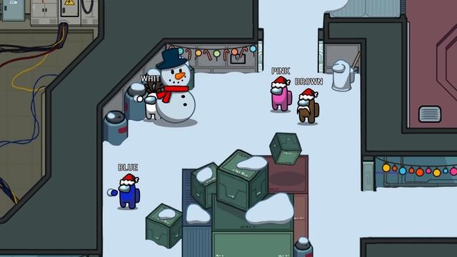 Among Us animation - Snowball Fight смотреть онлайн