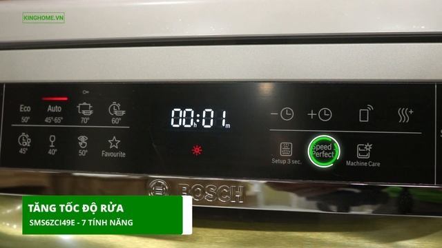 Máy rửa chén độc lập Bosch SMS6ZCI49E - Series 6 Công nghệ Sấy Zeolith смотреть онлайн