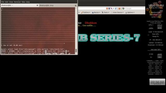 sqli-labs series part 10 (Dumping Database using outfile) смотреть онлайн