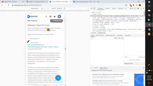 Make your video streaming website || Create video website like youtube || Playtube Script смотреть онлайн